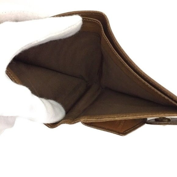 Celine Macadam Brown Suede Leather Bifold Wallet EUC - Picture 6 of 8